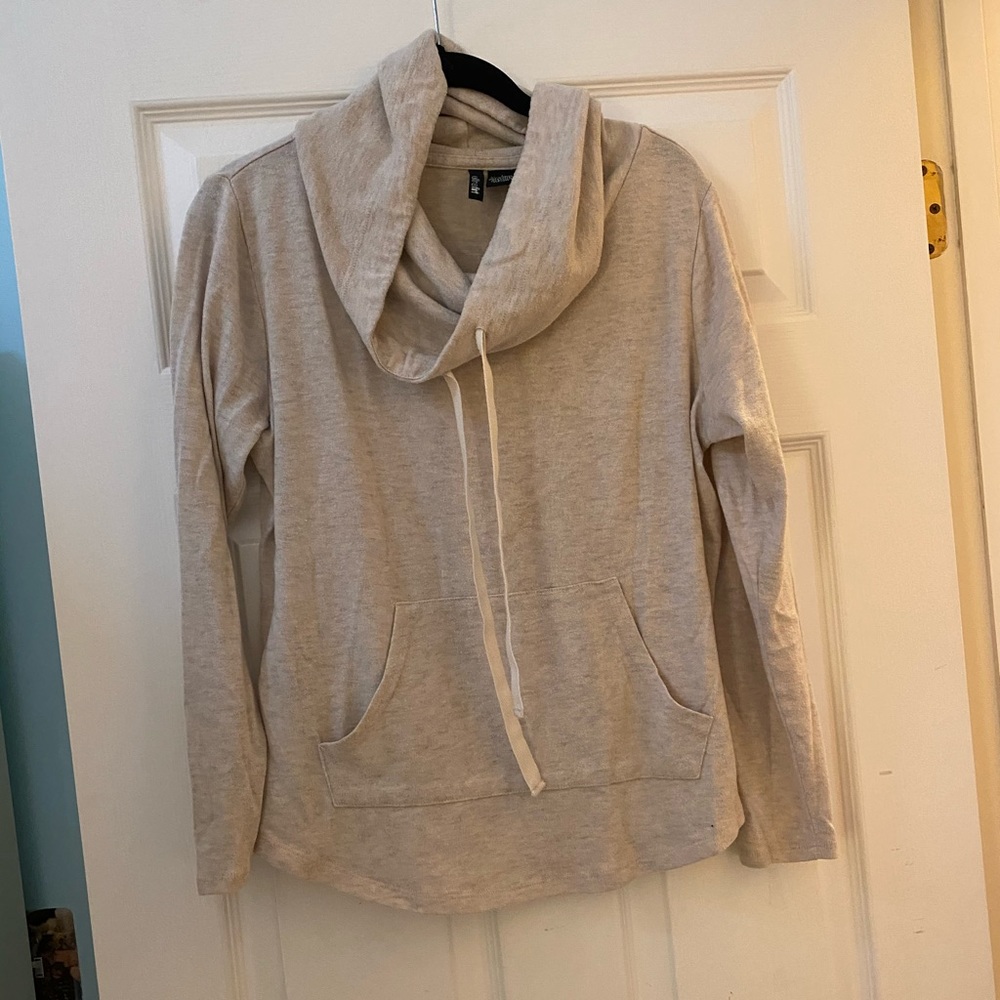 Ultra Flirt Beige Cowl Neck Sweater